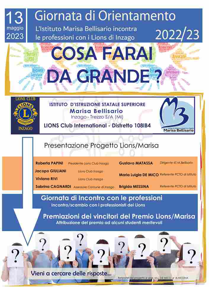 Giornata di orientamento “cosa farai da grande?” – III edizione 2023