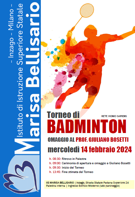 Torneo di Badminton – omaggio al prof. Giuliano Bosetti